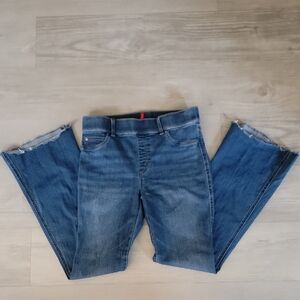 SPANX Blue Flare  Pull On Denim Jeans